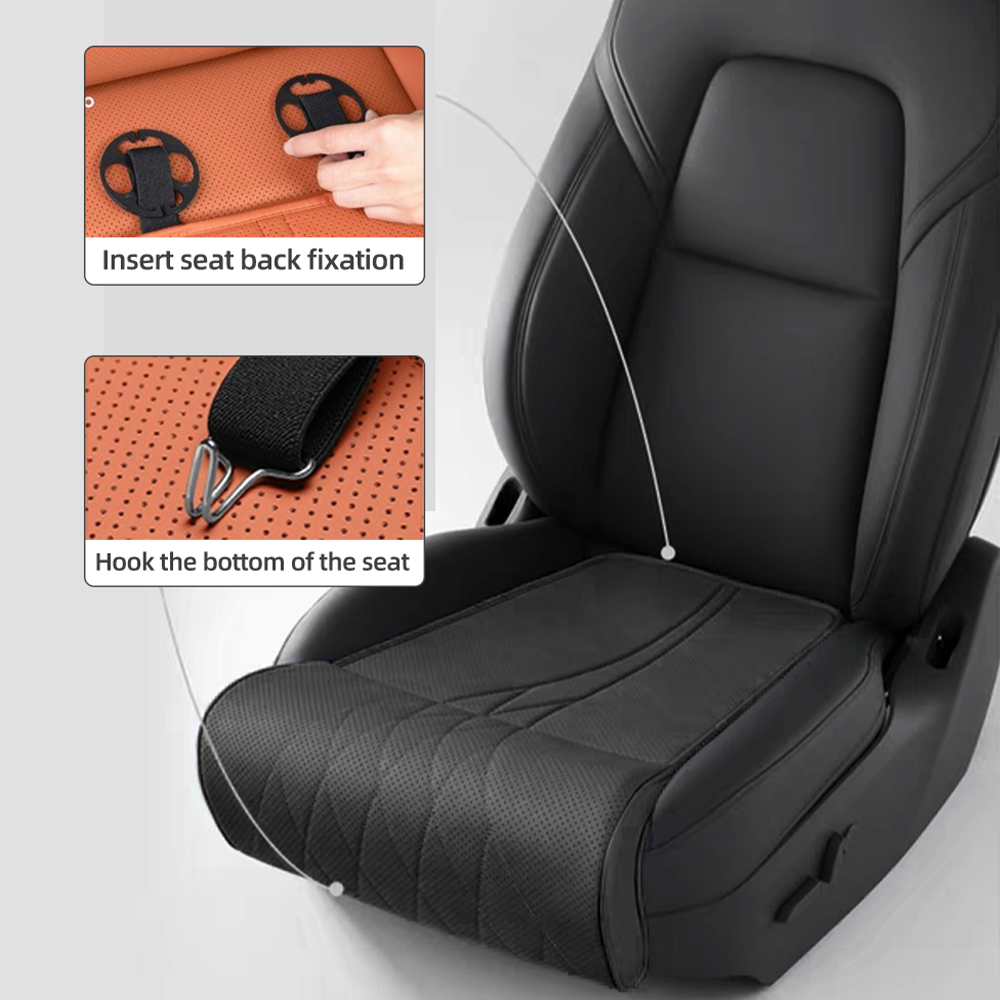Extension de Siège de Voiture Support de Jambes en Cuir Design Ergonomique Antidérapant - وسادة تمديد مقعد السيارة لدعم الأرجل - Accessoires Auto/Moto - صورة 3