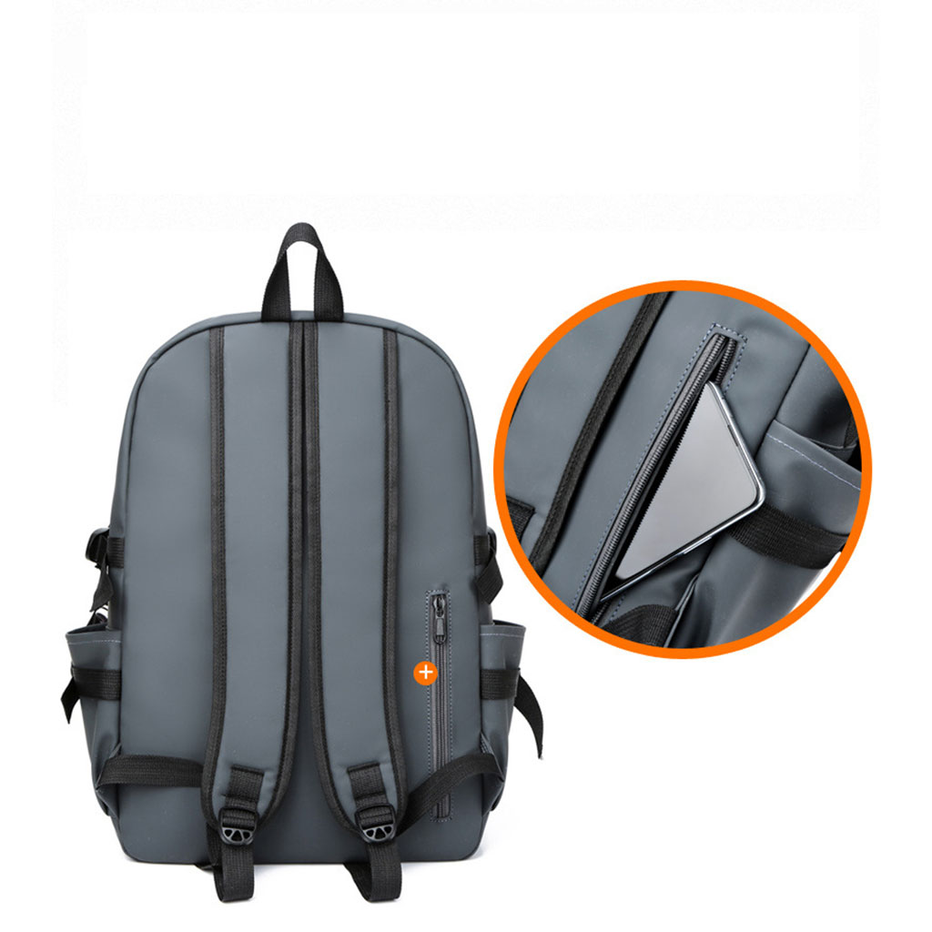 Sac à dos Tendance Pour Hommes en tissu Imperméable léger et respirant grande capacité SACHM08GR - حقيبة ظهر لحفظ الكمبيوتر المحمول والأعمال بتصميم عصري ومريح - Sac à dos et Mode - صورة 2