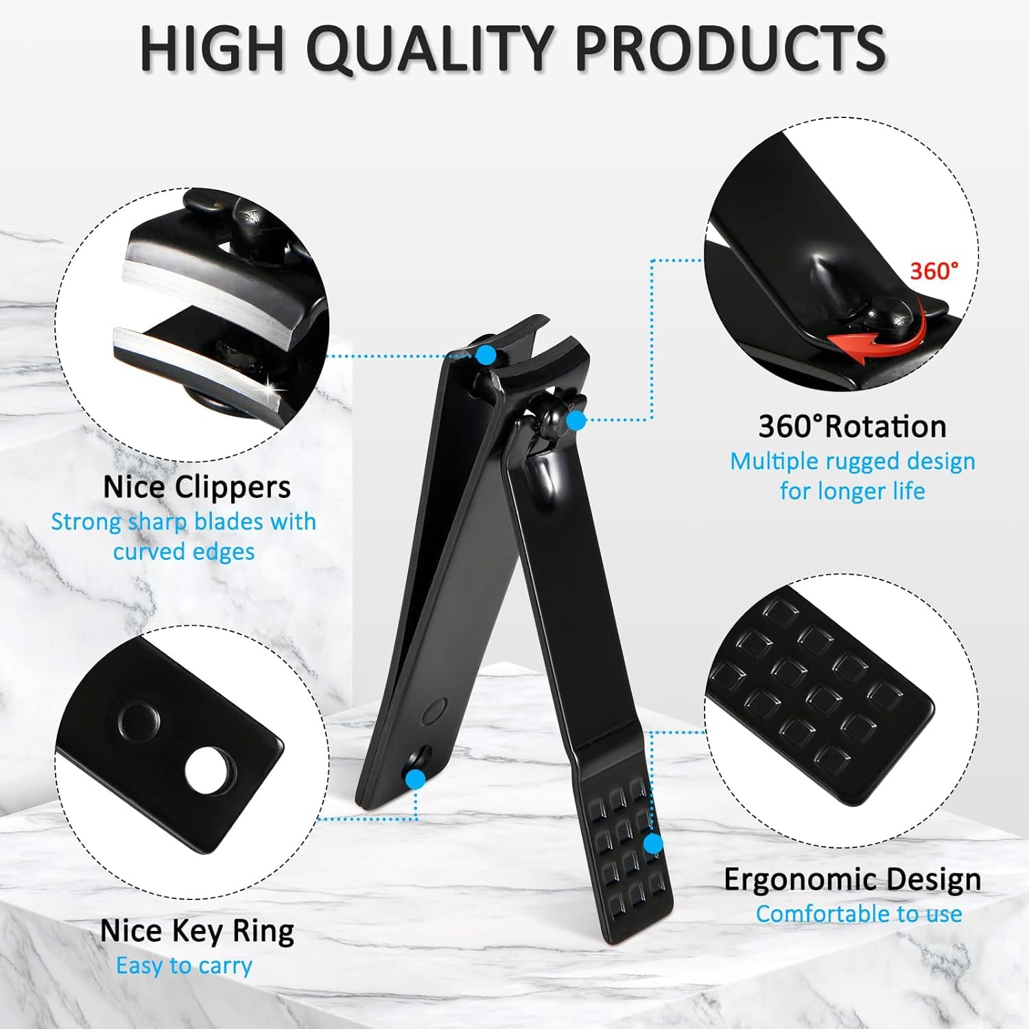 Kit de manucure 26 PCS coupe-ongles professionnel en acier inoxydable - طقم العناية بالأظافر والجسم - Soins et Beauté - صورة 3