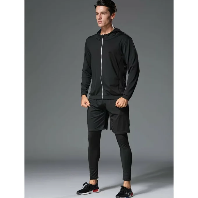 Ensemble de Sport Homme 5 Pièces Un Seul Ensemble Pour Les 4 Saison -بدلة رياضية رجالية متكاملة 5 قطع - Sport - صورة 4