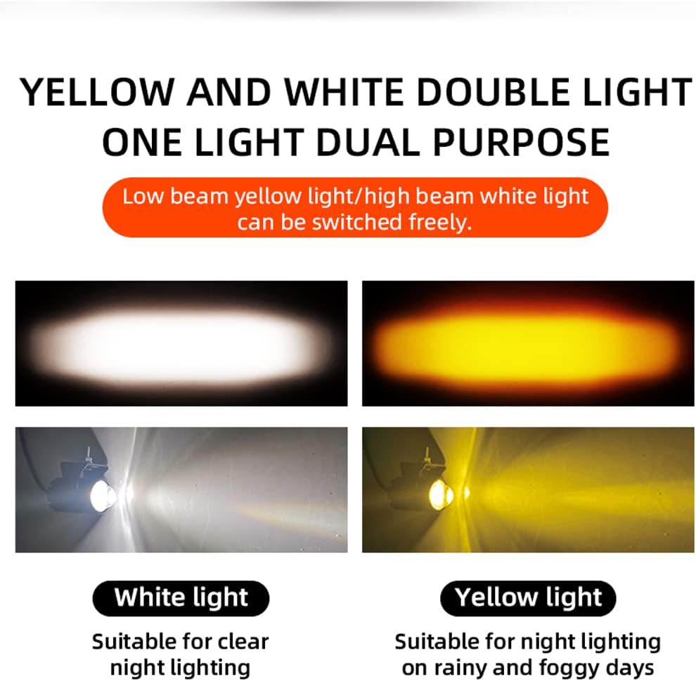 Projecteur LED Ultra Puissant Pour Moto et Véhicule Étanche IP67 DC 12V-80V, 3 Modes d'Éclairage - كشاف إضاءة ليد عالي القوة للمركبات والدراجات النارية - Accessoires Auto/Moto - صورة 5