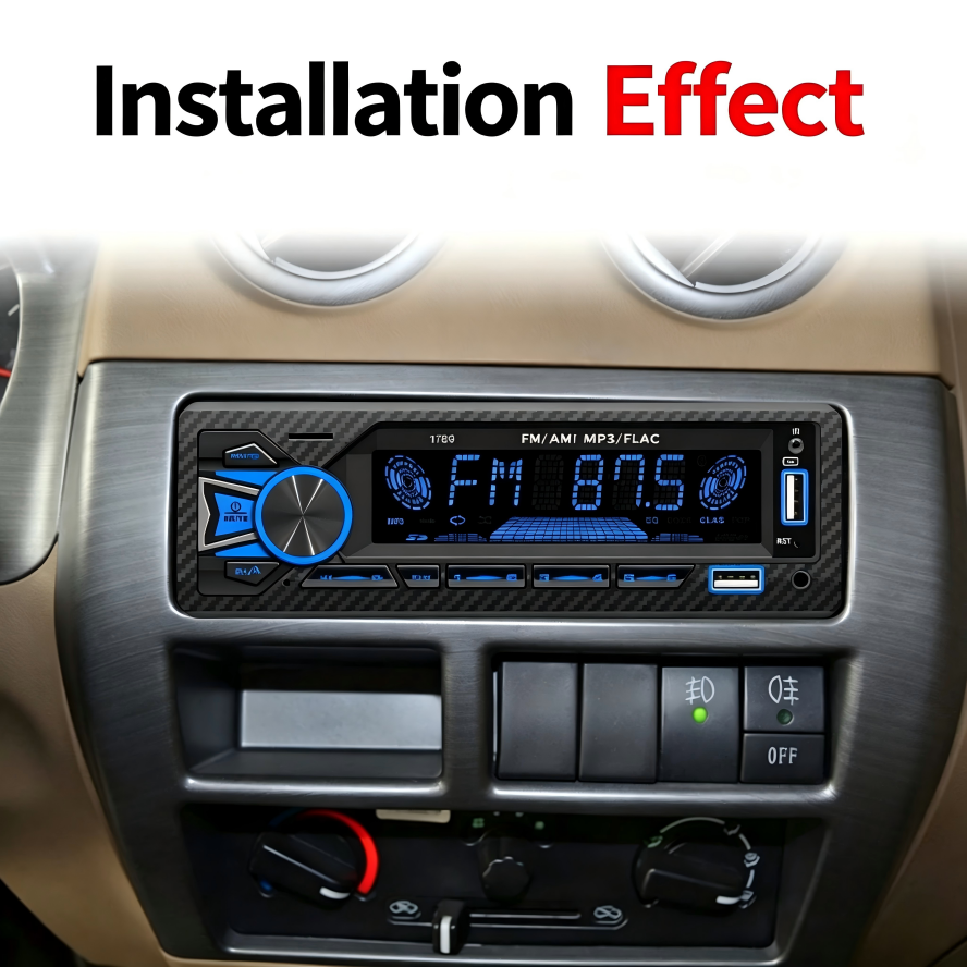 Autoradio Bluetooth 1DIN 7 Couleurs LED et Charge Rapide 2.1A Pioneer 9900 - راديو سيارة بلوتوث - Accessoires Auto/Moto - صورة 5